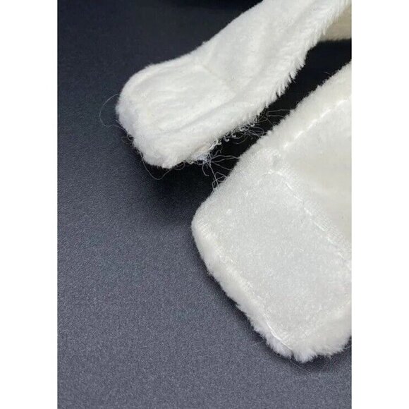 Bunnies by the Bay White Cream Bunny Rabbit Lovey Wrist Pacifier Rattle Holder - Picture 3 of 11